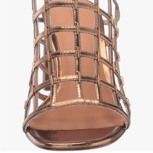 Sigerson Morrison Daina Cage Gold/Bronze Mettalic Heels - Picture 3 of 9